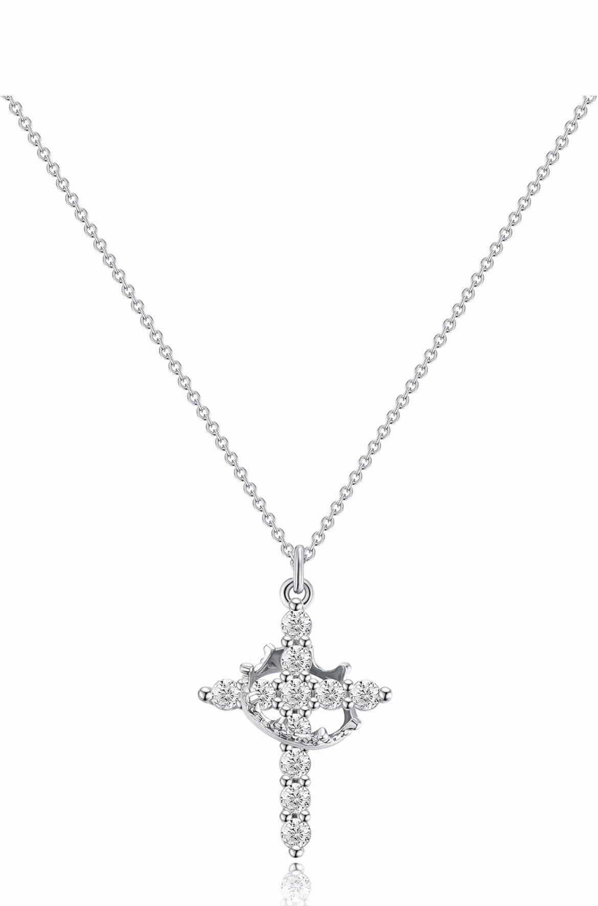 Crowned Christ ™ Cross & Crown Necklace