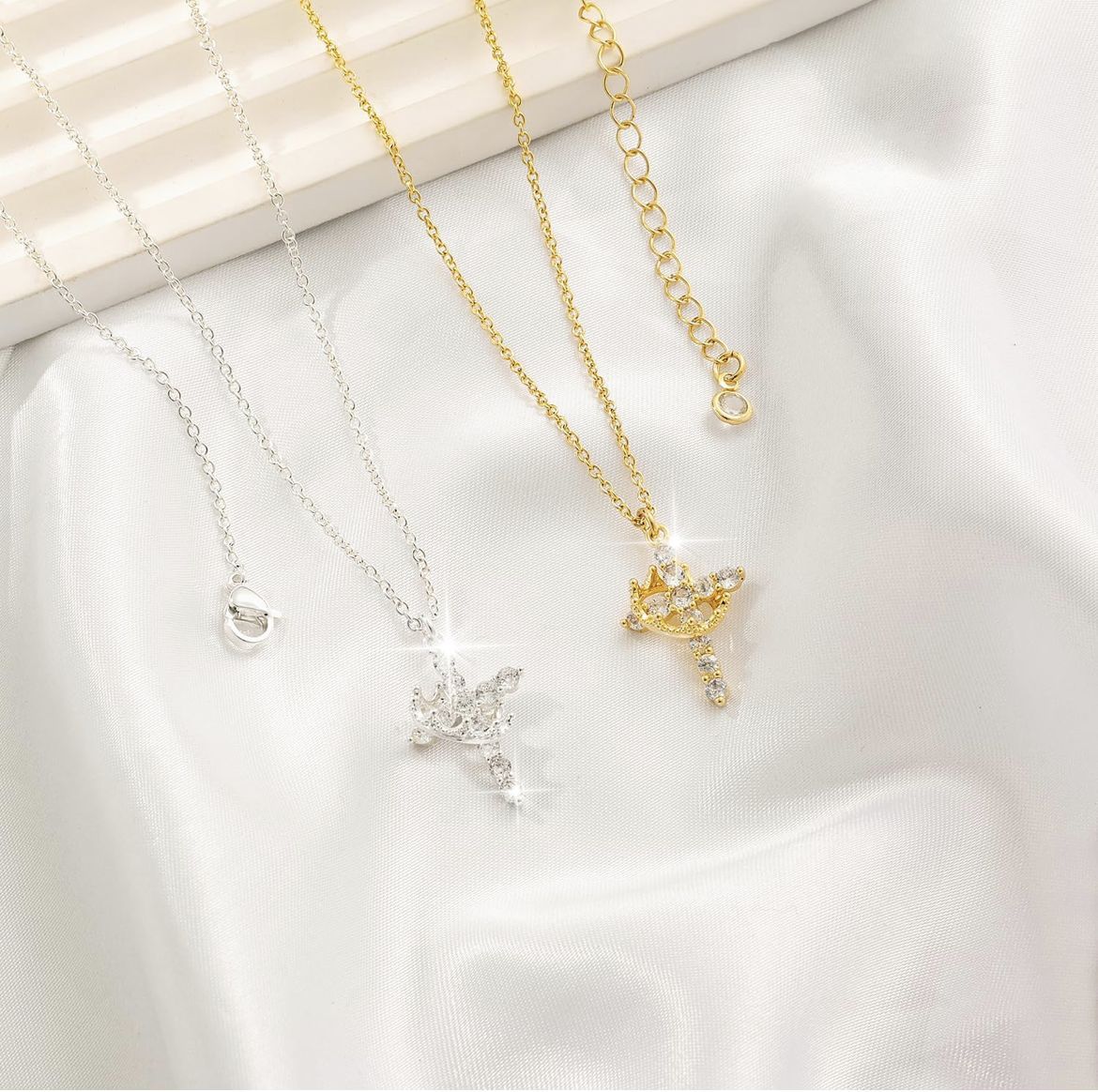 Crowned Christ ™ Cross & Crown Necklace
