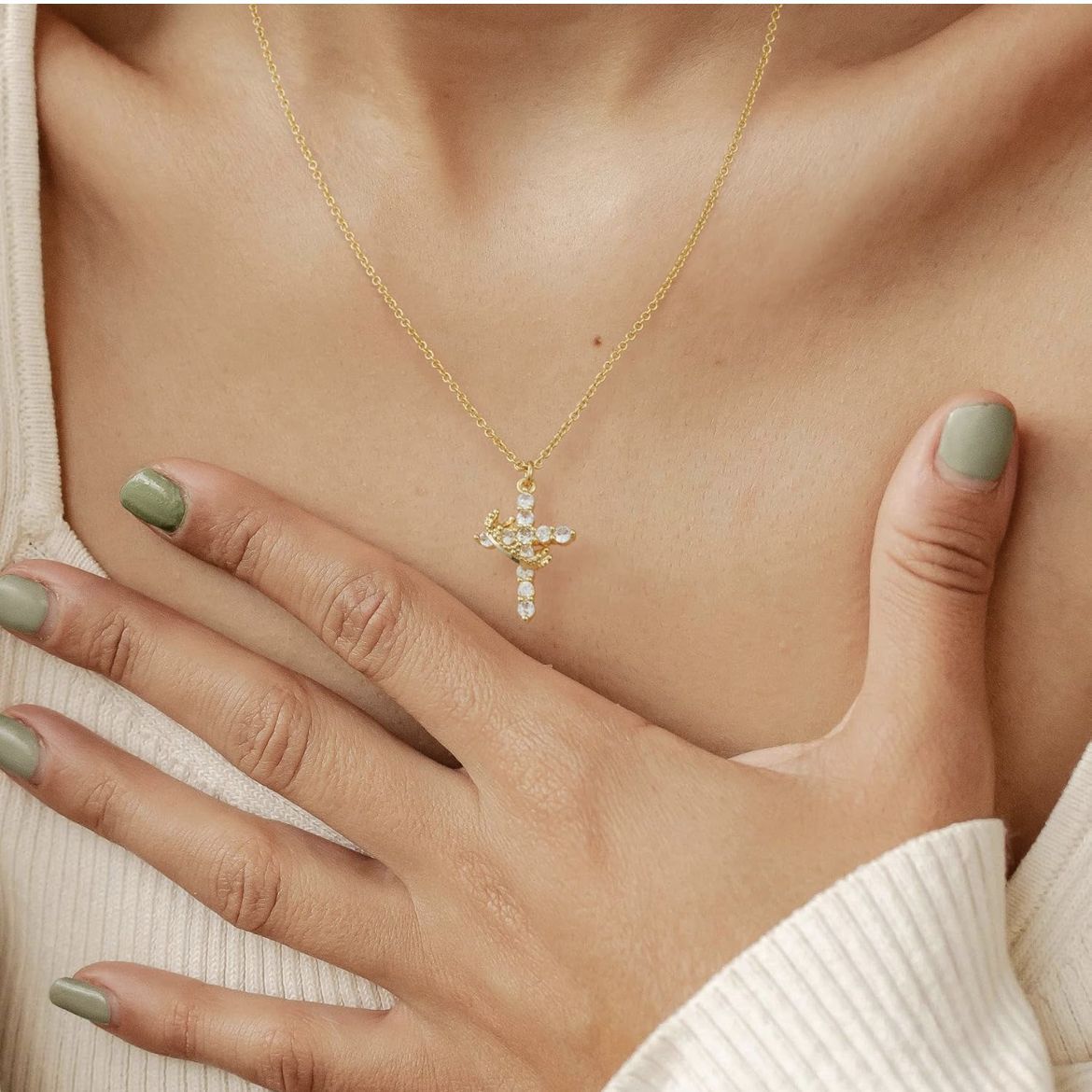 Crowned Christ ™ Cross & Crown Necklace