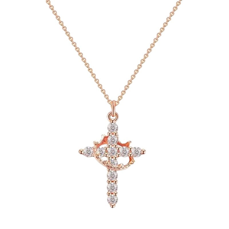 Crowned Christ ™ Cross & Crown Necklace